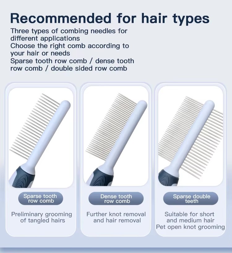 Factory Wholesale Custom Logo Single Double Sided Cat Hair Removeral Comb Dog Pet Grooming Comb