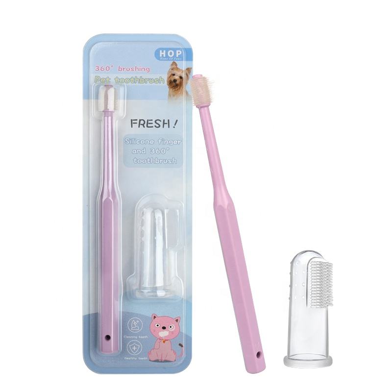 2 In 1 Pet Dental Care 360 ​​Pet Toothbrush With Finger Toothbrush