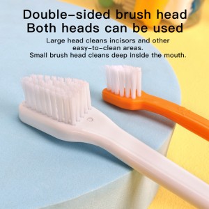 20pcs/box Nylon Finger Dog Toothbrushes 35pcs/box Double Headed Pet Toothbrush