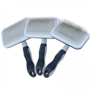 Factory Wholesale Custom Logo Long Pin Cat Hair Removal Brush Dog Pet Grooming Slicker Brush