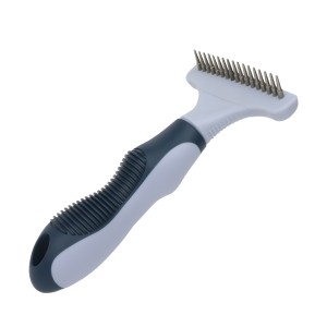 Factory Wholesale Custom Logo Two Rows Teeth Cat Hair Cleaning Dog Rake Comb Pet Grooming Products