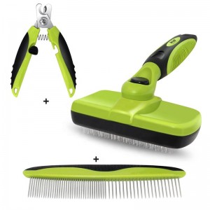 3 In 1 Pet Grooming Brush Kit Set ng Dog Pet Grooming Brush