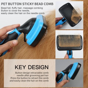 3 Pcs Pet Grooming Tool Kit Dog Cat Dematting Tool Slicker Undercoat Rake and Bath Brush