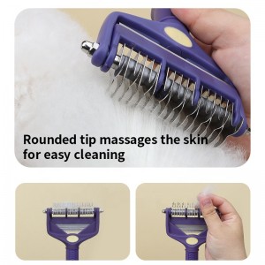 Cat Deshedding Tool & Undercoat Rake Comb Dog Pet Grooming Comb Brushes