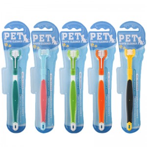 3D Three Head Dog Tooth Brush Cat Dog Pet Toothbrush