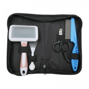 4 in 1 Grooming Flea Slicker Hair Comb Set Dog ...