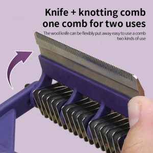 Cat Deshedding Tool & Undercoat Rake Comb Dog Pet Grooming Comb Brushes