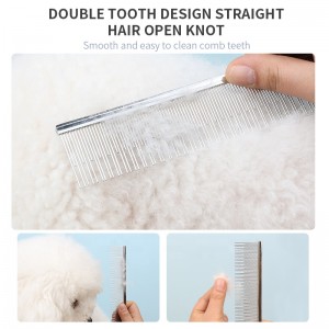 Stainless Steel Cat Hair Removal Comb Dog Pet Grooming Flea Comb