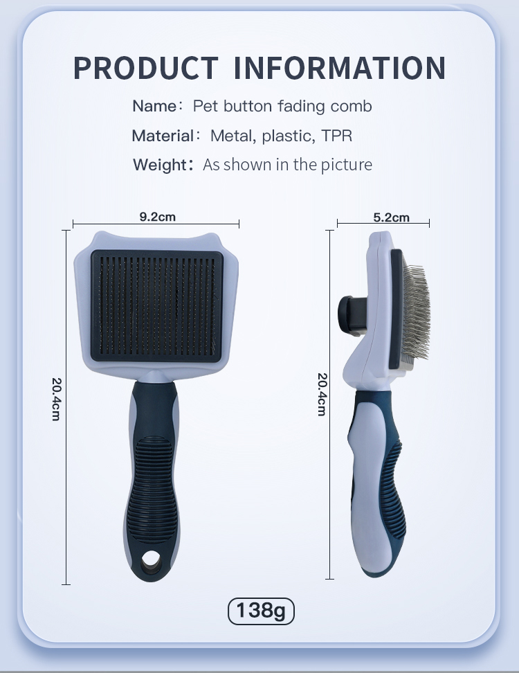 Factory Wholesale Custom Logo Self Cleaning Cat Pin Hair Brush Dog Pet Grooming Slicker Brush