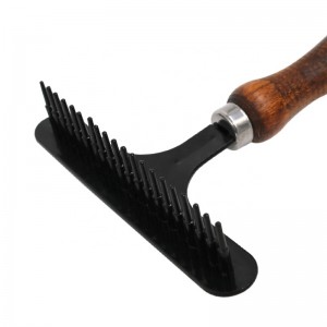 Factory Wholesale Custom Logo Wooden Pet Nail Rake Comb Dog Grooming Rake Comb