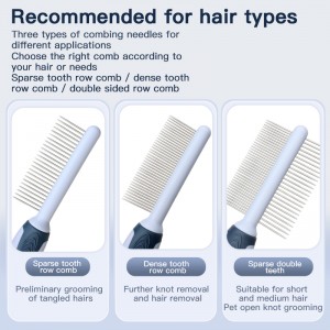 Factory Wholesale Custom Logo Single Double Sided Cat Hair Removeral Comb Dog Pet Grooming Comb