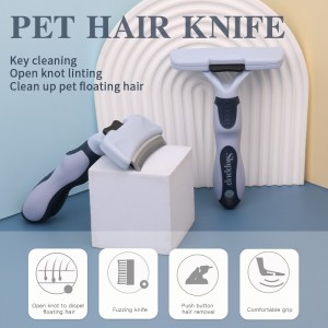 Factory Wholesale Custom Logo Self Cleaning Cat Deshedding Tool Dog Pet Grooming Slicker Brush
