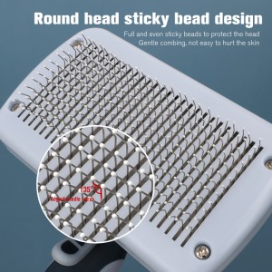 Factory Wholesale Custom Logo Self Cleaning Cat Hair Removal Pin Brush Dog Pet Grooming Slicker Brush
