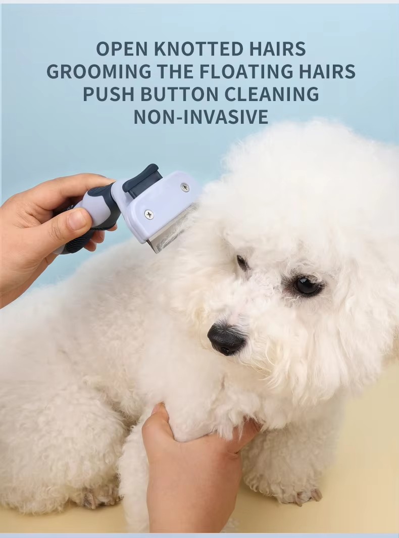 Factory Wholesale Custom Logo Self Cleaning Cat Deshedding Tool Dog Pet Grooming Slicker Brush