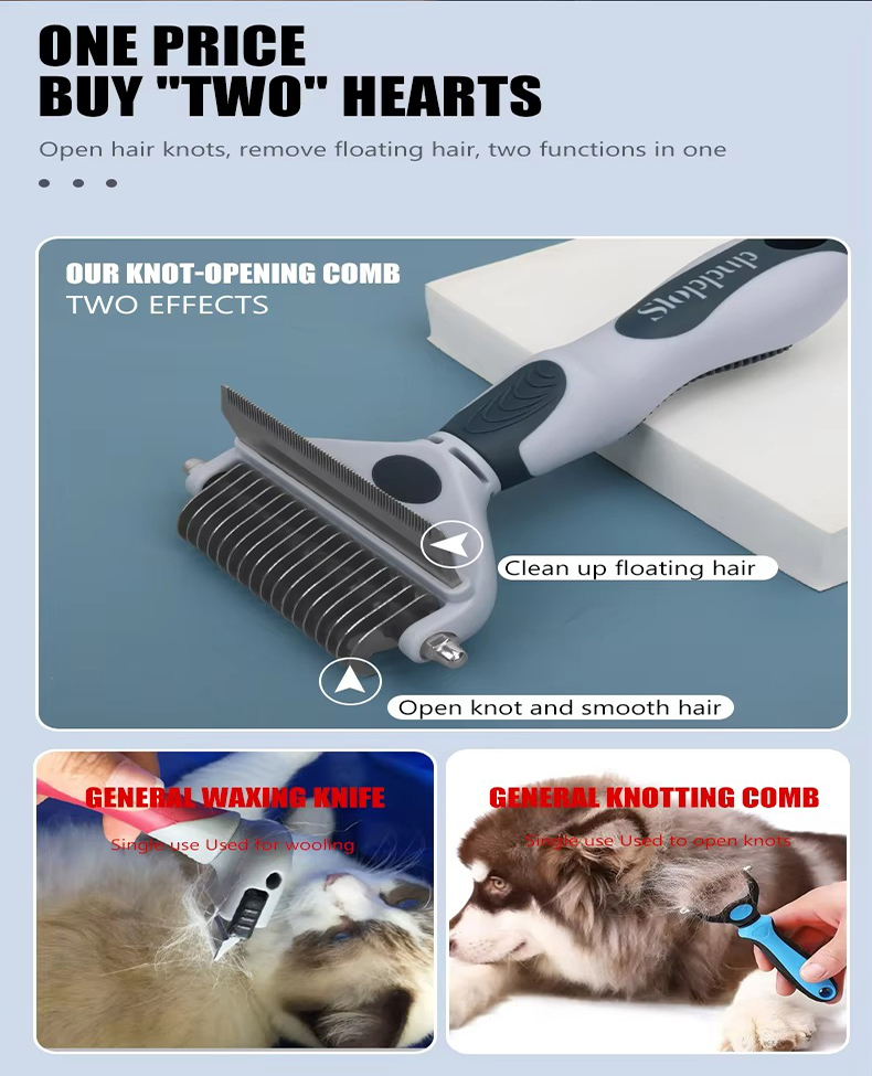 Pet Hair Grooming Dematting Comb