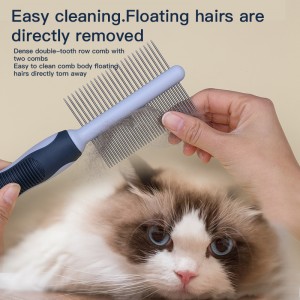 Factory Wholesale Custom Logo Single Double Sided Cat Hair Removeral Comb Dog Pet Grooming Comb