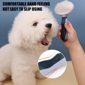 Factory Wholesale Custom Logo Two Types Cat Pin Brush Dog Pet Grooming Slicker Brush