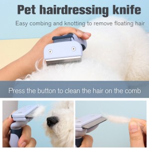 Factory Wholesale Custom Logo Self Cleaning Cat Deshedding Tool Dog Pet Grooming Slicker Brush