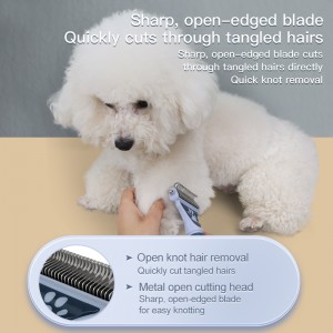 Factory Wholesale Custom Logo Double Sided Cat Hair Remover Comb Dog Dematting Comb Pet Grooming Comb