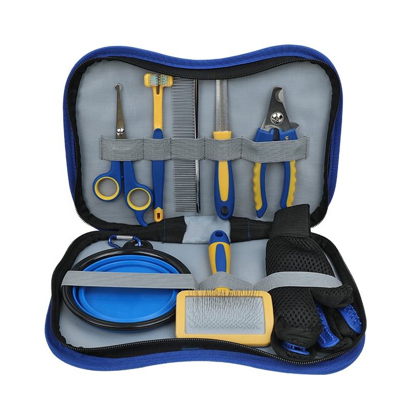 8 In 1 Cat Grooming Tool Kit Bag Dog Pet Brush Set