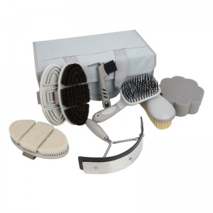 9 Piece Horse Grooming Kit with Bag, Horse Brus...