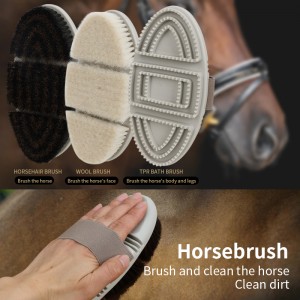 9 Piece Horse Grooming Kit with Bag, Horse Brush Set for Grooming and Bathing, Equine Coat Care Supplies for Horse Riders