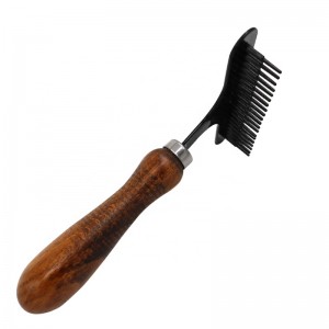 Factory Wholesale Custom Logo Wooden Pet Nail Rake Comb Dog Grooming Rake Comb
