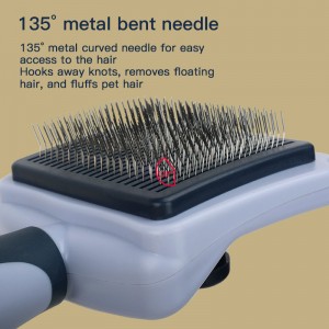Factory Wholesale Custom Logo Self Cleaning Cat Pin Hair Brush Dog Pet Grooming Slicker Brush