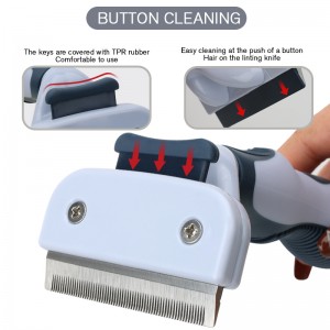 Factory Wholesale Custom Logo Self Cleaning Cat Deshedding Tool Dog Pet Grooming Slicker Brush