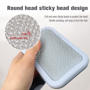 Factory Wholesale Custom Logo Long Pin Cat Hair Removal Brush Dog Pet Grooming Slicker Brush