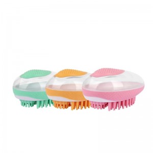 A Silicone Pet Bath Massage Brush For Storing Bath Liquid