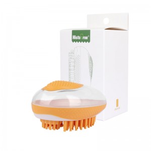 Isang Silicone Pet Bath Massage Brush Para sa Pag-iimbak ng Bath Liquid