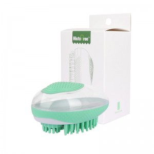 Une brosse de massage en silicone pour animaux de compagnie pour stocker le liquide de bain