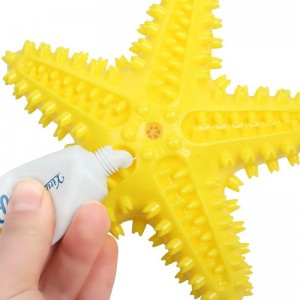 Matibay na Elastic Star Squeaky Pet Dog Molar Bite Activity Toys Dog Toothbrush Chew Toy