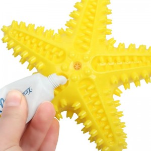 Durevole elastico Star Squeaky Pet Dog Molar Bite Activity Toys Spazzolino da denti giocattolo da masticare