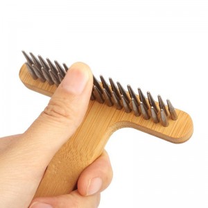 Bamboo Pet Grooming Rake Comb