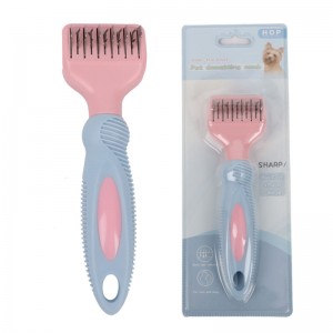 Blister Card Packaging Cat Hair Dematting Comb Dog Pet Grooming Brush