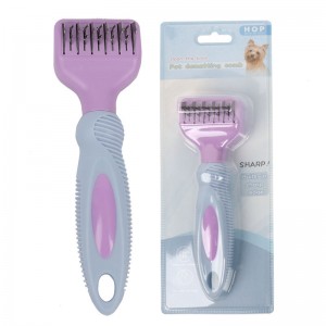 Blister carte emballage poils de chat peigne de démêlage chien brosse de toilettage pour animaux de compagnie