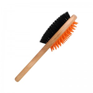 Brosse de massage double face en bois pour chat Brosse de toilettage pour chien