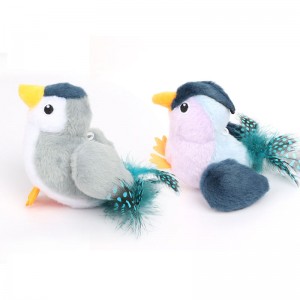 Bird Shape Interactive Cat Teaser Plush Toy