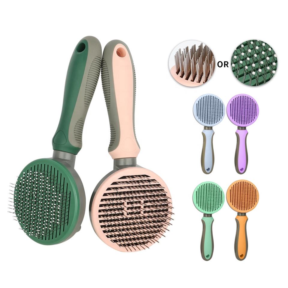 Color Button Automatic Hair Removal Comb