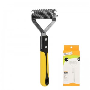 Spalvotas Pet Knotted Grooming Comb