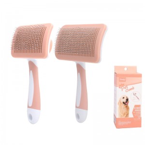 Makukulay na Self Cleaning Pet Pin Brush