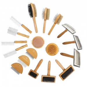 Carbonized Bamboo Pet Hair Grooming Comb Brush