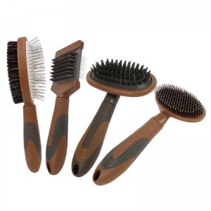 Custom Logo Cat Pin Hair Brush Dog Pet Grooming Slicker Brush Massage Brush