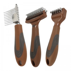 Custom Logo Cat Pin Hair Brush Dog Pet Grooming Slicker Brush Massage Brush