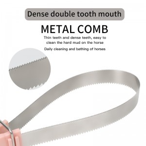 Custom Logo Deshedding Tool Horse Grooming Curry Comb