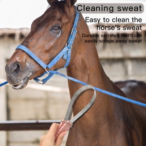 Custom Logo Deshedding Tool Horse Grooming Curry Comb