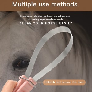 Custom Logo Deshedding Tool Horse Grooming Curry Comb