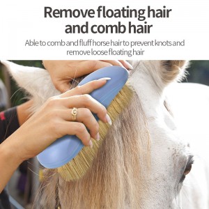 Custom Logo Horse Mane Hair Sisal Horse Cleaning Grooming Brush With Sisal Bristles